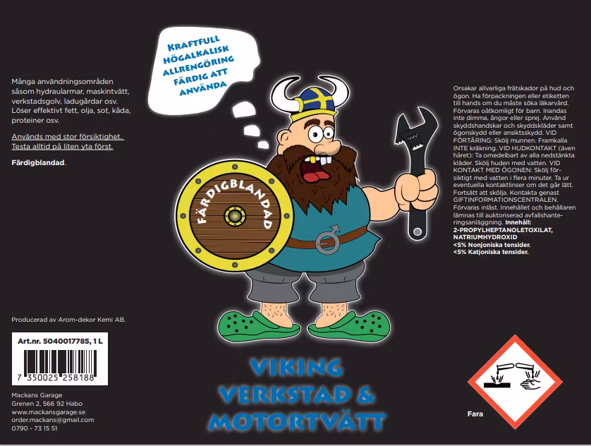 STORPACK Viking Verkstad & Motortvätt - 12x1 liter. Klar att använda!