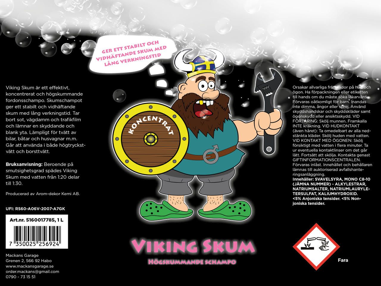 STORPACK VIKING SKUM! 3x5 liter koncentrat. (Skumschampo)