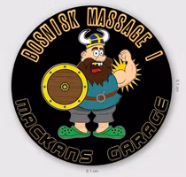 V05 runt samlarmärke Bosnisk massage