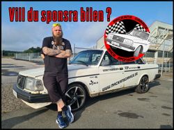 RACE SPONSOR rund dekal!  500kr