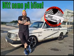 Ditt namn på bilen! + race sponsor dekal - 1000kr