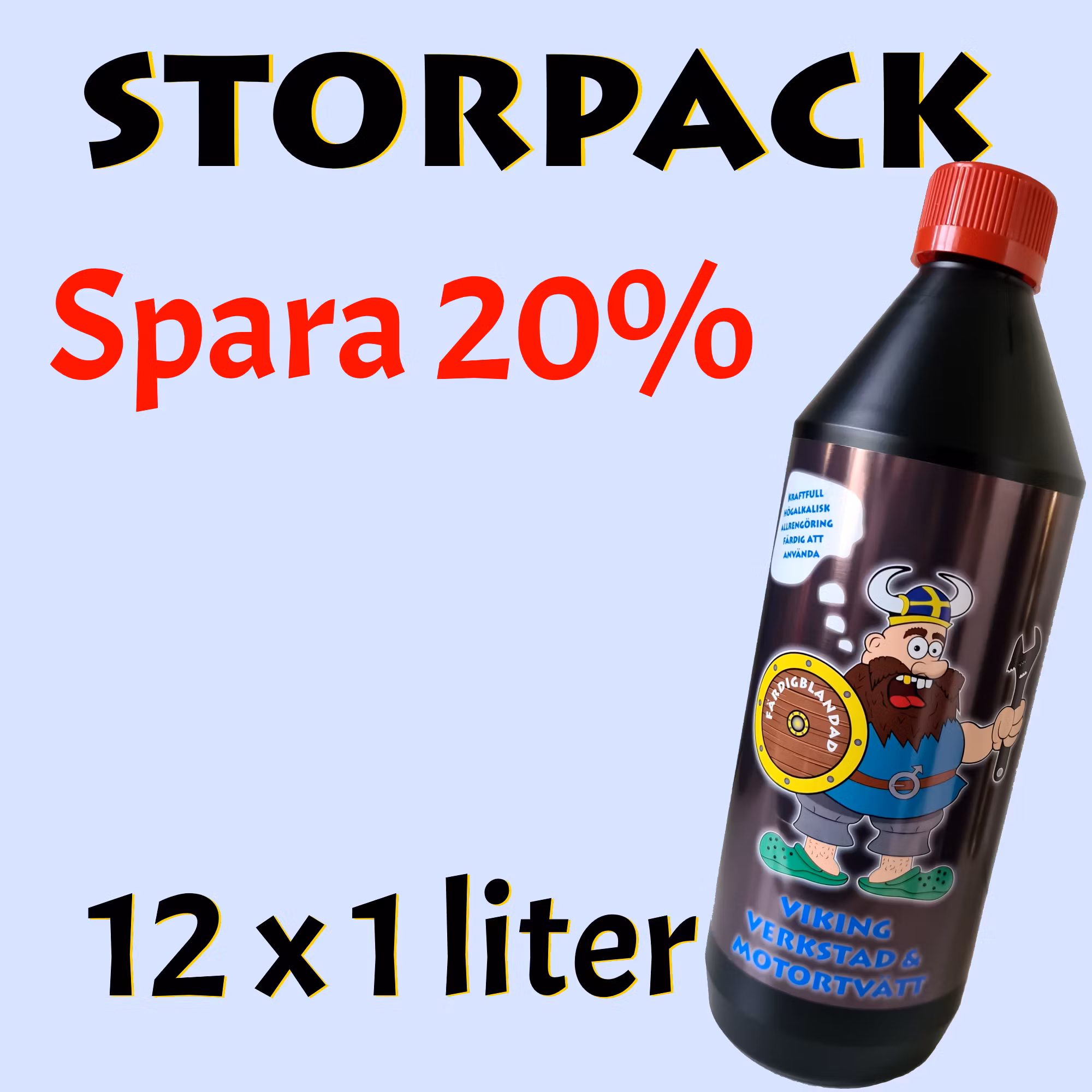 STORPACK Viking Verkstad & Motortvätt - 12x1 liter. Klar att använda!