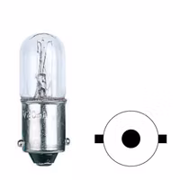 Vit Glödlampa T4W BA9S - 12V