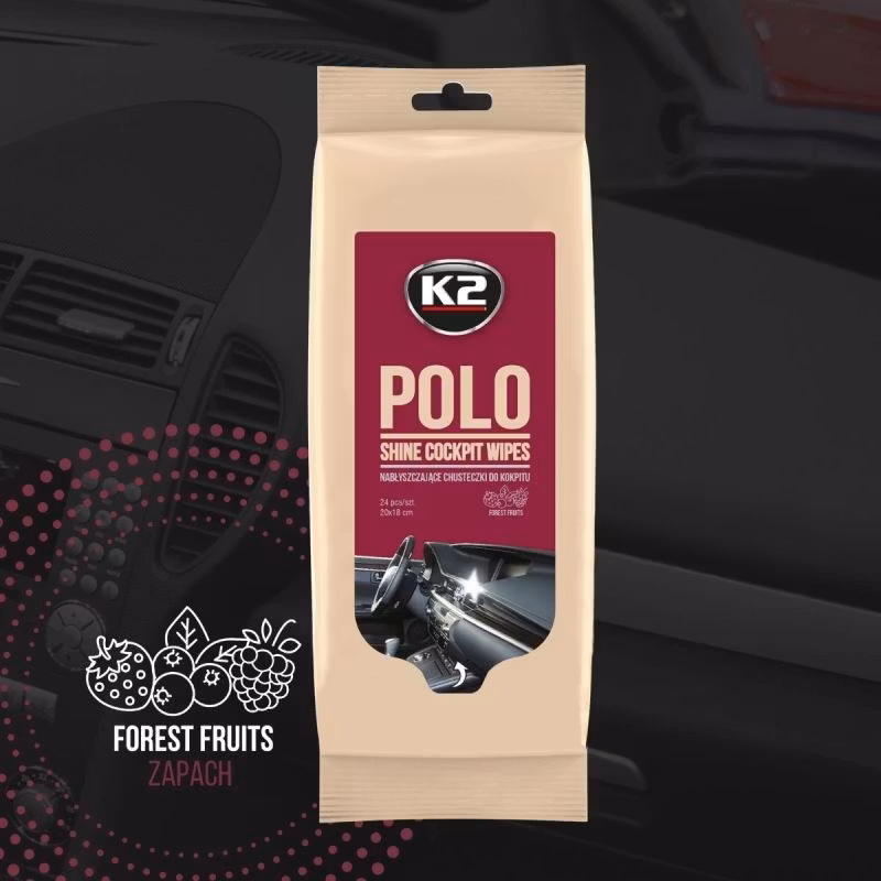 K2 Polo Shine Wipes interiör rengöring