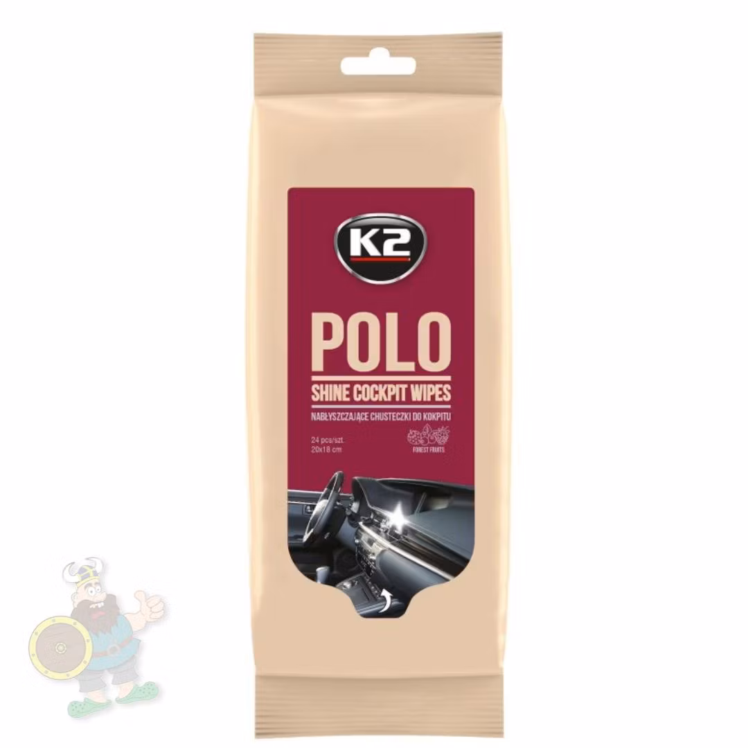 K2 Polo Shine Wipes interiör rengöring