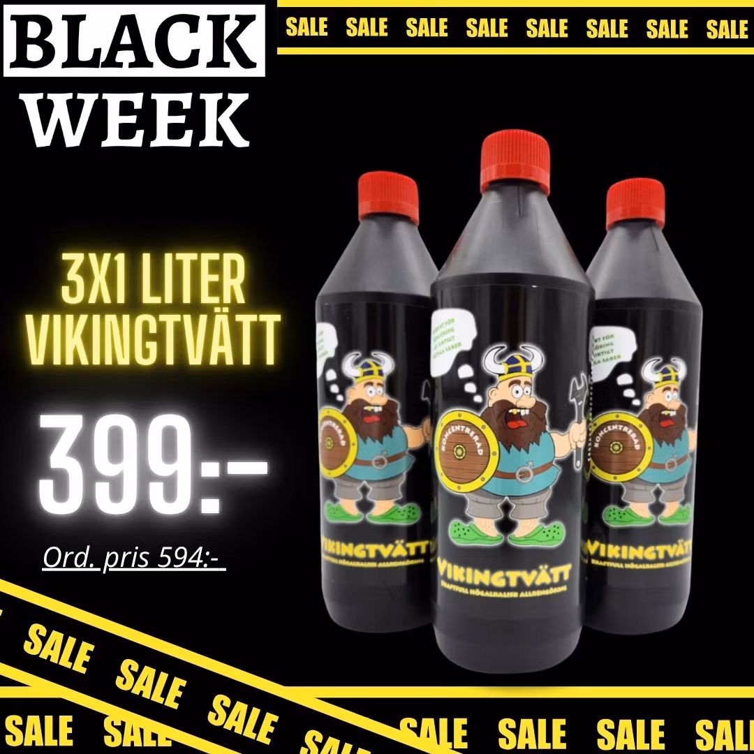 Vikingtvätt- 3x1 liter koncentrat  * BLACK WEEK * (Pris gäller denna artikel)