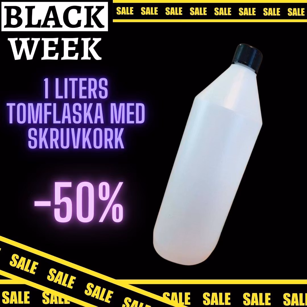 Tomflaska med skruvkork * BLACK WEEK * (Pris gäller denna artikel)