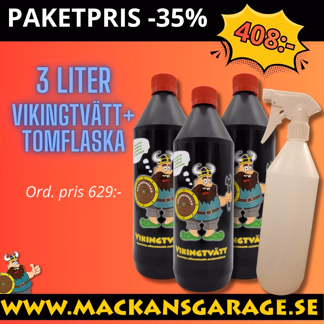 -35% Vikingtvätt- 3x1 liter koncentrat + tomflaska medtrigger * Först till kvarn *