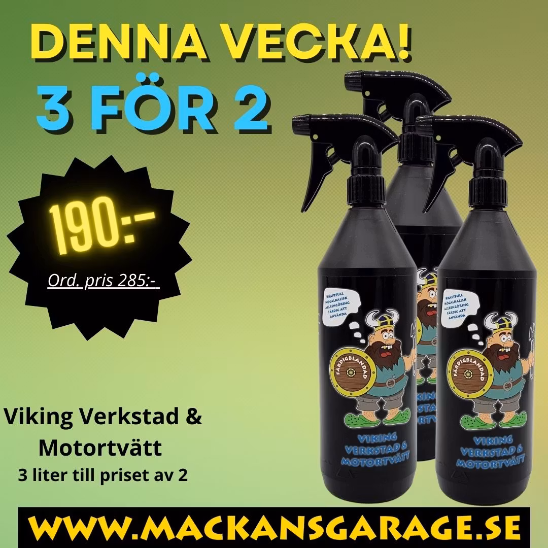 3 för 2 VIKING Verkstad & Motortvätt - Klar att använda!