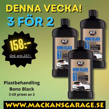 3 för 2 Plastbehandling K2 BONO BLACK 500g x3