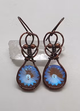 Örhängen Sweet Swirls med Cappuccino DeLite Swarovski kristaller