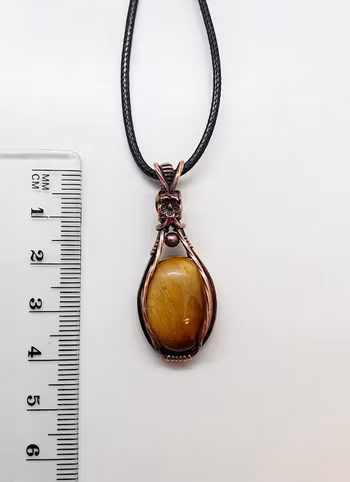 Halsband Classic Curves i koppar med tigeröga