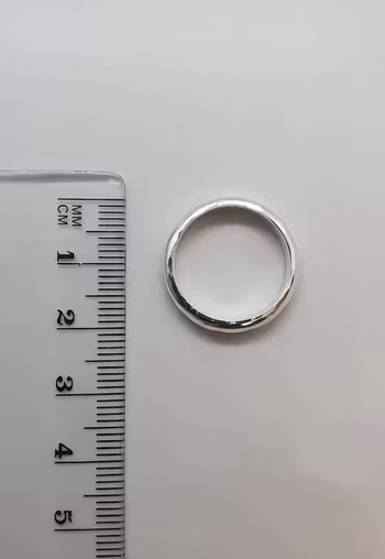 Ring av hamrat 925 sterling silver