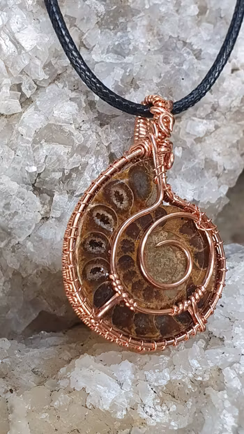 (Sålt) Halsband Ammonite Fossil