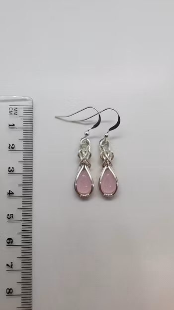Örhängen Classic Curves i 925 sterlingsilver med rosa kalcedon