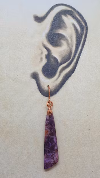 (Sålda) Örhängen i koppar med kunzit