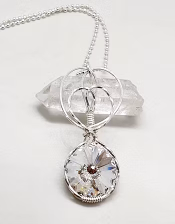 Halsband Sweet Swirls med Crystal Clear Swarovski  kristall