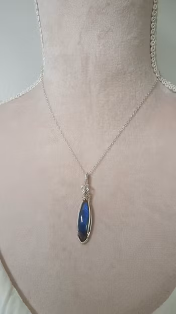 Halsband Classic Curves i 925 sterlingsilver med labradorit