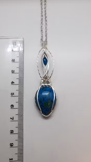 Halsband Delicious Double i 925 sterlingsilver med krysokolla malakit och apatit