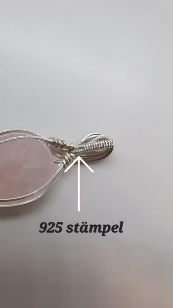 Halsband Pink Ribbon i 925 sterlingsilver med rosenkvarts