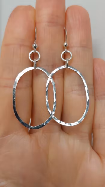 Örhängen Oval i 925 sterling silver
