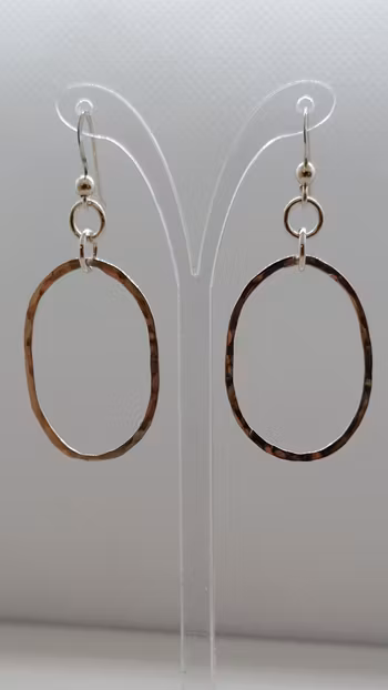 Örhängen Oval i 925 sterling silver