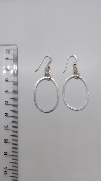Örhängen Oval i 925 sterling silver