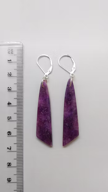 Örhängen i 925 sterlingsilver med kunzit
