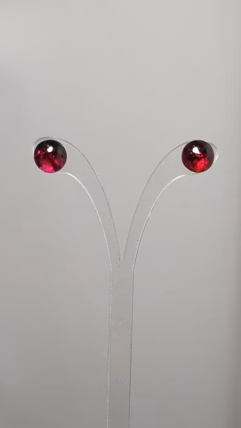 Örhängen Stunning Studs i 925 sterlingsilver med granat