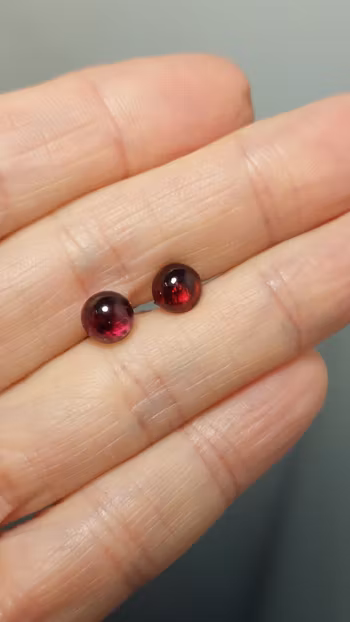 Örhängen Stunning Studs i 925 sterlingsilver med granat