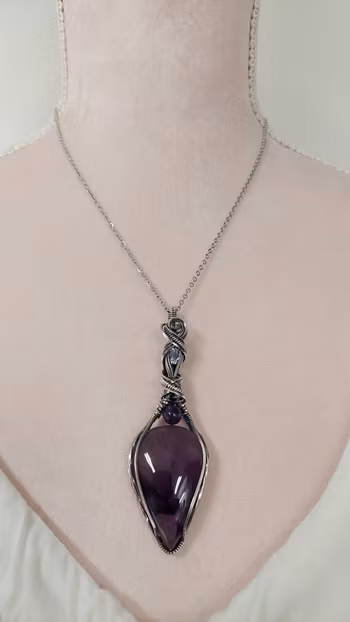 Halsband Delicious Double i 925 sterlingsilver med ametist och lila kubisk zirkonia
