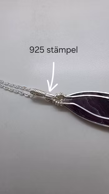 Halsband Classic Curves i 925 sterlingsilver med fluorit