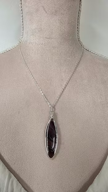 Halsband Classic Curves i 925 sterlingsilver med fluorit