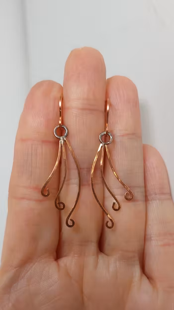 Örhängen Soft Swirl i koppar