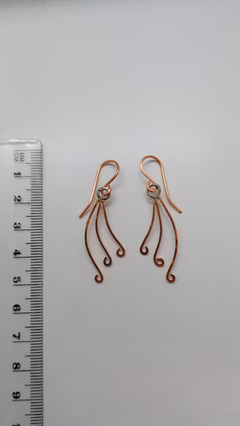 Örhängen Soft Swirl i koppar