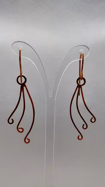 Örhängen Soft Swirl i koppar