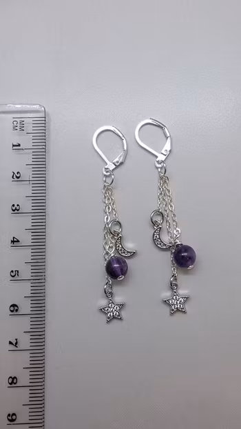 Örhängen Starstruck med ametist