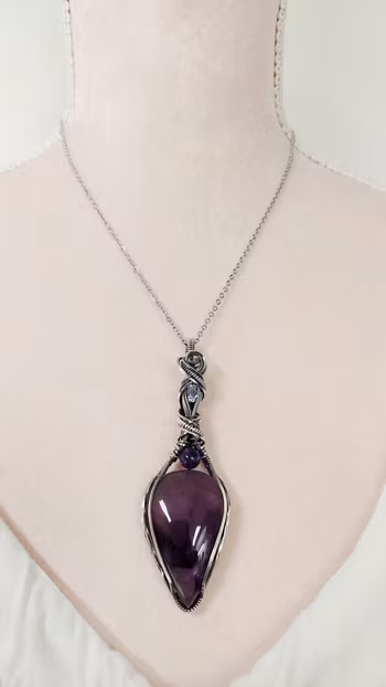 Halsband Delicious Double i 925 sterlingsilver med ametist och lila kubisk zirkonia