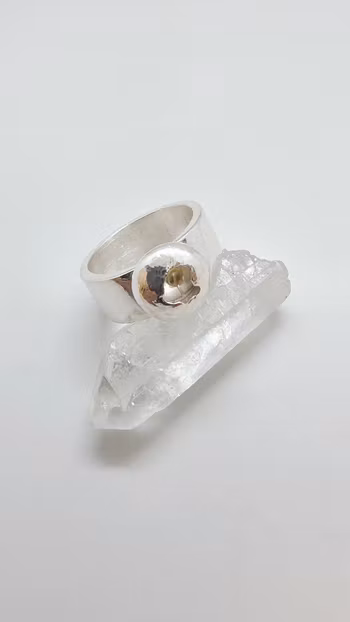 Ring Hidden Secret i 925 sterlingsilver och guld