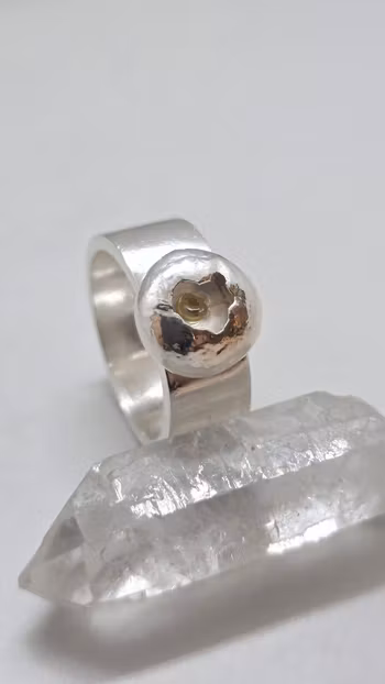 Ring Hidden Secret i 925 sterlingsilver och guld