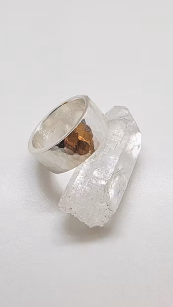 Ring Hammered i 925 sterlingsilver
