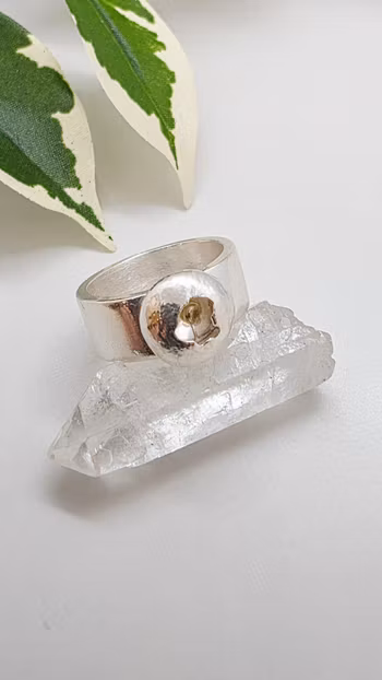 Ring Hidden Secret i 925 sterlingsilver och guld