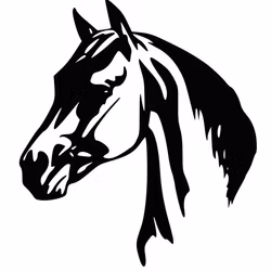 Dekor till hästtransport - Hästhuvud