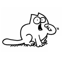 Dekal - Katt pekar på mun