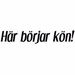 Dekal - Här börjar kön!