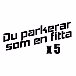 Dekal - Du parkerar som en fitta /5-pack/