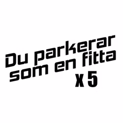 Dekal - Du parkerar som en fitta /5-pack/