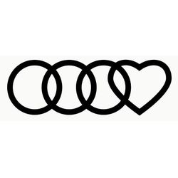 Dekal - Audi ringar hjärta #1
