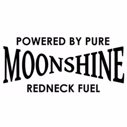 Dekal - Powered by pure moonshine redneck fuel