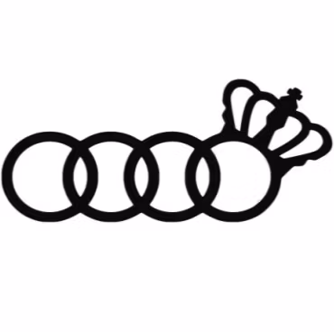 Dekal - Audi ringar krona